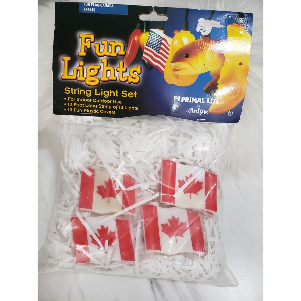 NEW Vintage Canada Canadian STRING‎ LIGHTS light up porch decor party